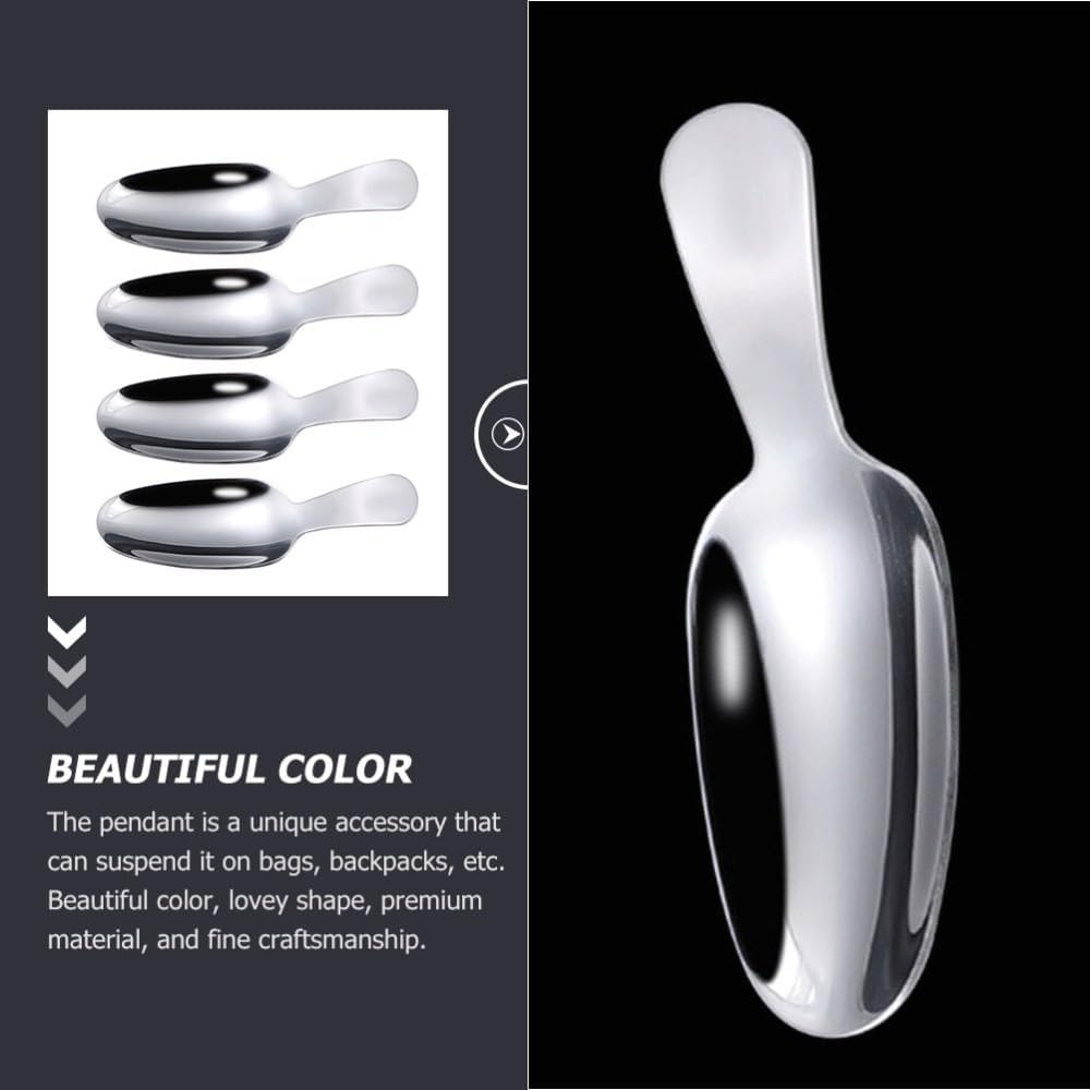 ya 14 9.20 baidi 4 Pcs Dessert Spoon Baby Coffee Scoop Short Handle Ice Cream Scoops-1
