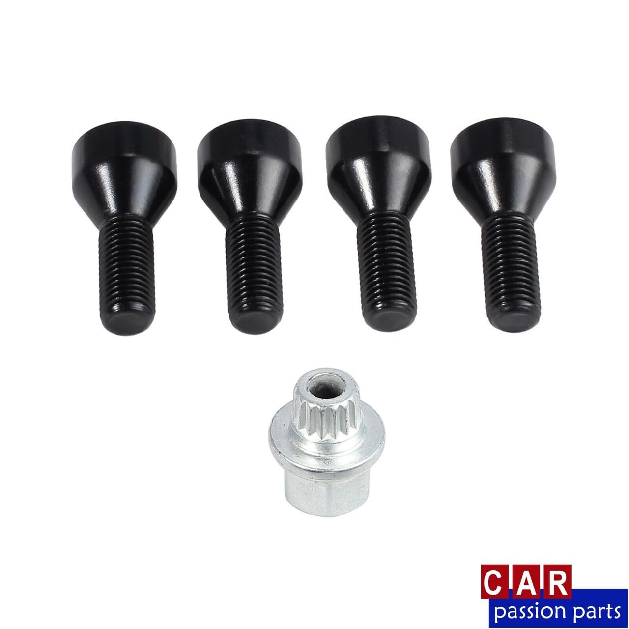 ya 8 8.24 baidi Wheel Lock Set Black Lug Bolts for BMW E32 E34 3 5 7er & for Mini 36136786419