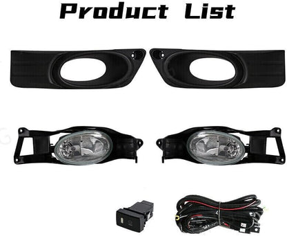 ya 10 9.16 zhengce Front Bumper Lamp Fog Light w/Bulb Bezel for Honda Fit Jazz Shuttle 2011-20