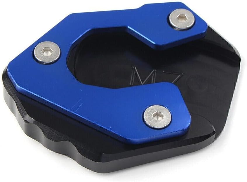 ya 5 8.24 baidi Motorcycle Kickstand Side Stand Extension Plate Pad for Yamaha MT-07 FZ-07 Blue