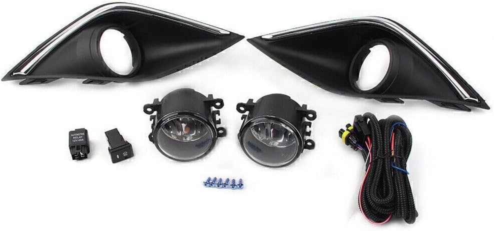 ya 4 8.8 LED Fog Lights Headlight+Cover+Harness Switch for Mitsubishi Outlander 2016-19
