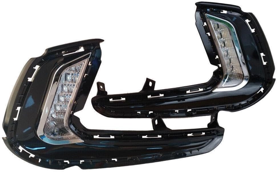 ya 13 9.15 baidi for Hyundai Elantra LED DRL Daytime Running Fog Light Turn Signal Lamp 2017