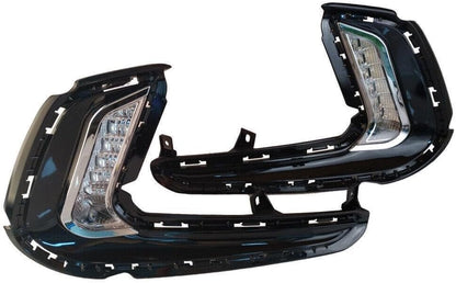 ya 13 9.15 baidi for Hyundai Elantra LED DRL Daytime Running Fog Light Turn Signal Lamp 2017
