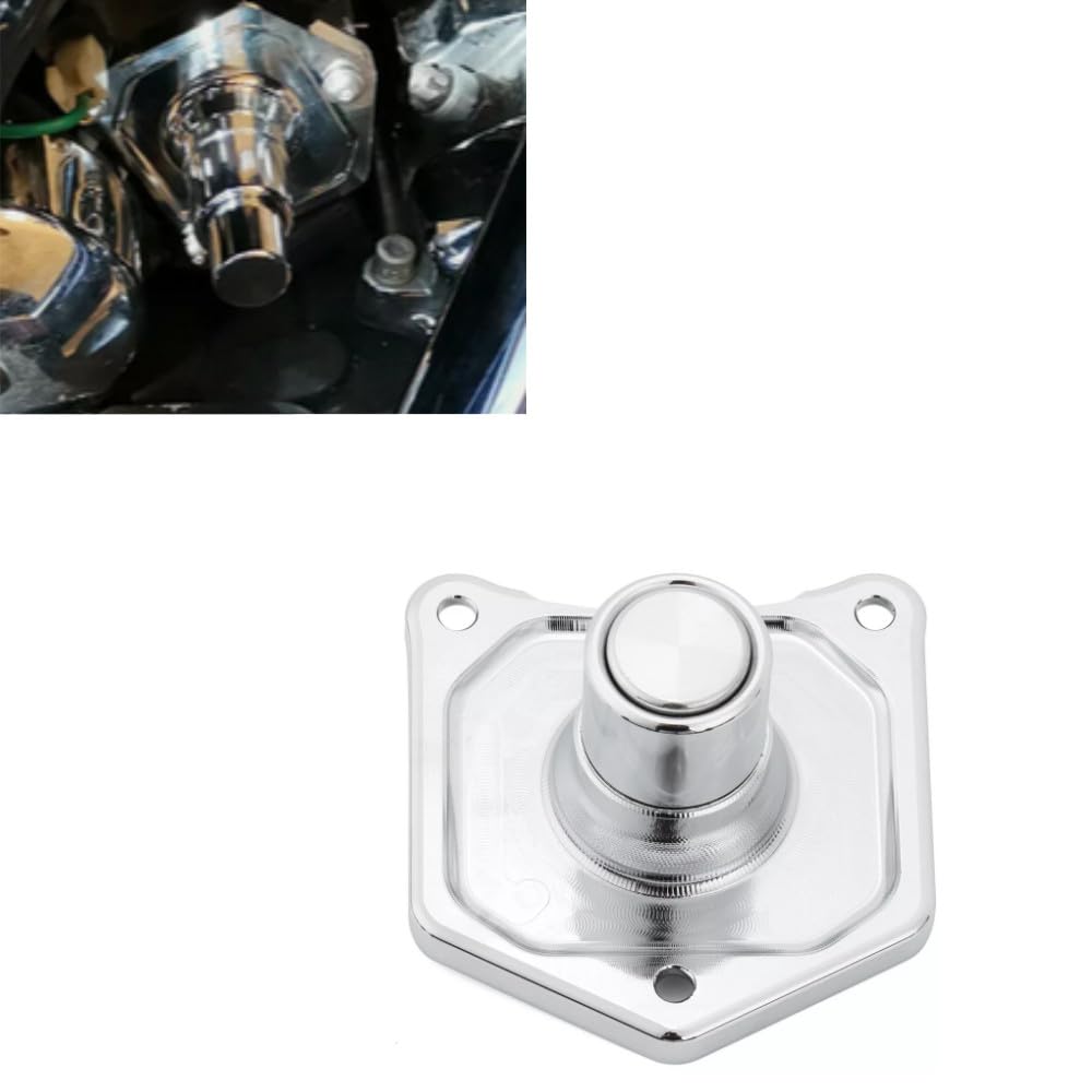 ya 13 9.15 baidi CNC Medium-Chromium Solenoid Valve Cover Push-Button Starter Suitable for Harley Dyna Big Twin 91-17-