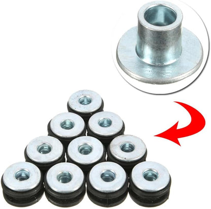 ya 4 8.10 10pcs 6mm Motorcycle Fairing Rubber Grommets Bolt Shockproof Kit Accessories