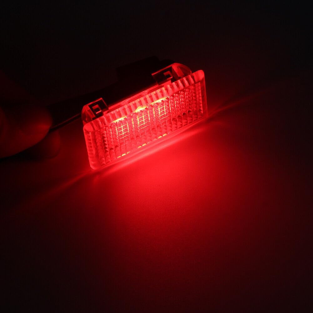 ya 4 8.8 2X For Tesla Model 3 S Y X Interior LED Lights Blubs Kit Replacement Red Lights