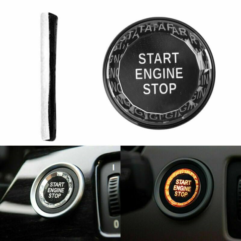 ya 23 10.7 zhengce Black Engine Start Stop Switch Button Cover Crystal Fits E Chassis E90 E92