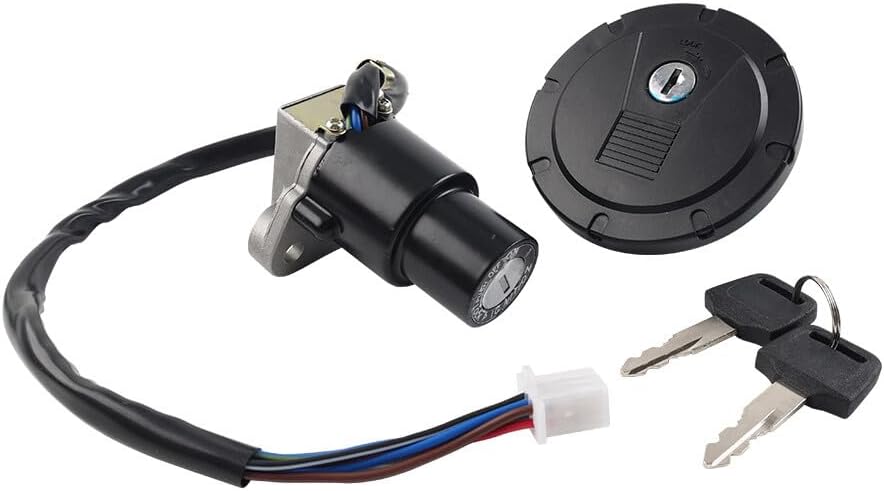 ya 6 8.24 baidi Ignition Switch Fuel Gas Cap Lock Set Fit for Kawasaki KLR650 1987-2018