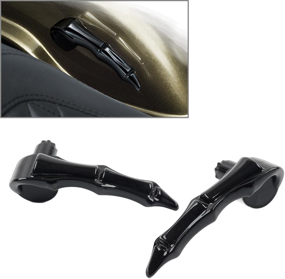 ya 11 9.14 baidiBlack Saddlebag Skull Fingers Latch Handles for Harley Touring Bagger 2014-up 15