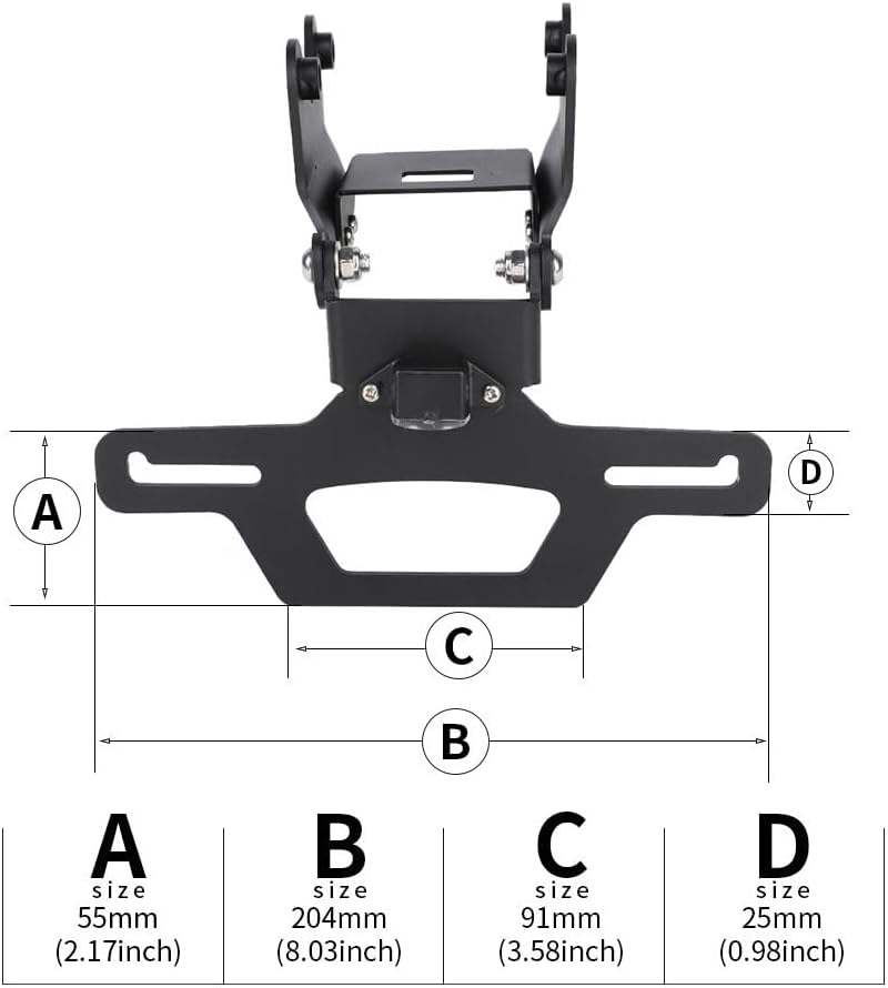 ya 13 9.15 baidi for Yamaha MT-09 SP Foldable Rear Fender Eliminator Tail Tidy License Plate Ligh