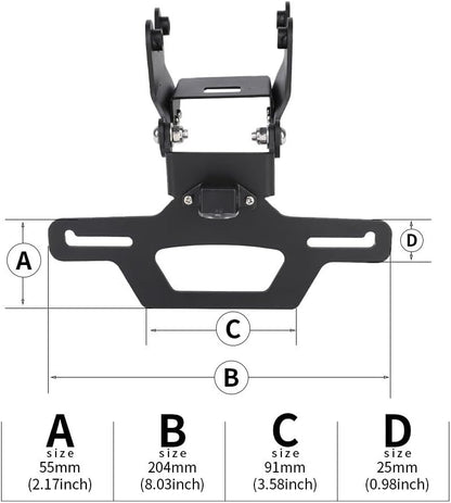 ya 13 9.15 baidi for Yamaha MT-09 SP Foldable Rear Fender Eliminator Tail Tidy License Plate Ligh