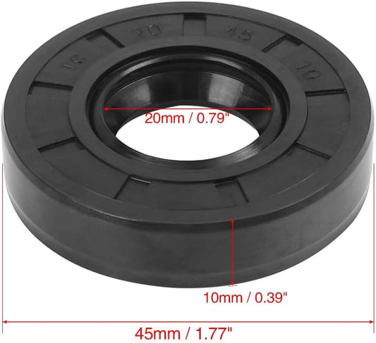ya 4 8.8.2 20mm x 45mm x 10mm Rubber Double Lip TC Type Oil Shaft Seal