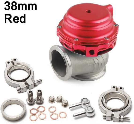 ya 4 8.24 baidi Universal 38mm External V-Band Flanged Turbo Waste Gate - 22PSI for MANifold Red