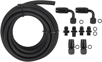 ya 10 9.16 baidi Automatic Transmission Cooler Line Kit 6AN Hose Line Kit Fit For 4L60E 4L65E Blk