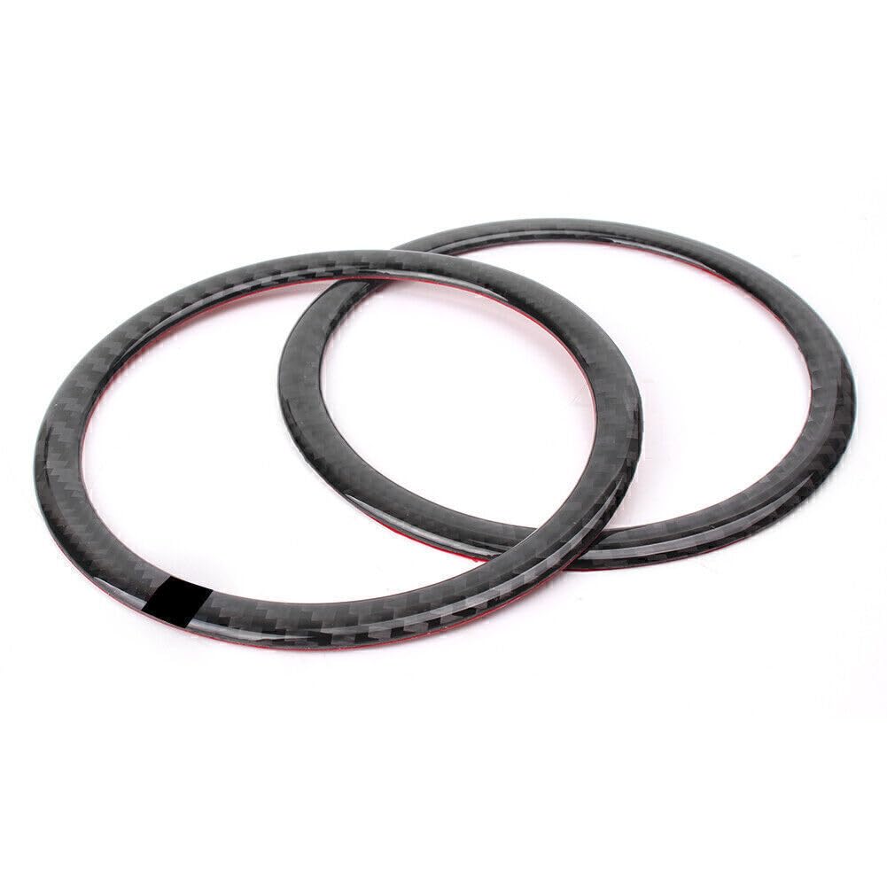 ya 9 10.24 for BMW E90 3 Series E84 X1 Carbon Fiber Door Speaker Loud Cover Sticker Tr