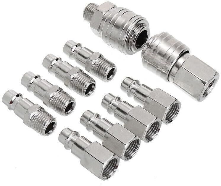 ya 14 9.20 baidi 10Pcs Euro 1/4''BSP Air Line Fitting Hose Compressor Quick Release Connector-1