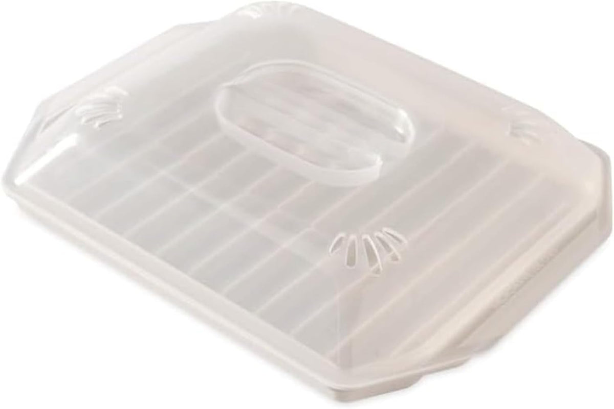 ya 14 9.20 baidi Bacon Rack with Lid, 10.25x8x2 Inches, White£¬ 1 Ounces£¬ 0.5 Liters-1