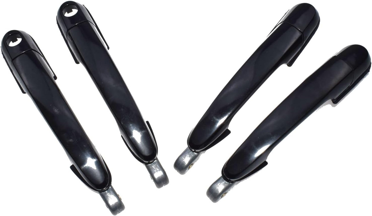 ya 10 9.16 baidi New Black Exterior Door Handle 4 Piece Set Suitable for 05-09 for Hyundai for Tucson -