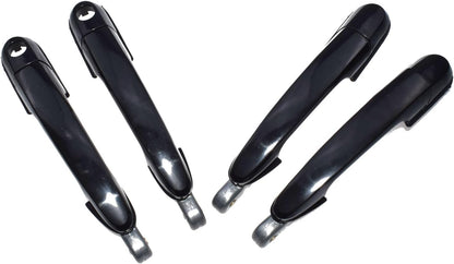 ya 10 9.16 baidi New Black Exterior Door Handle 4 Piece Set Suitable for 05-09 for Hyundai for Tucson -