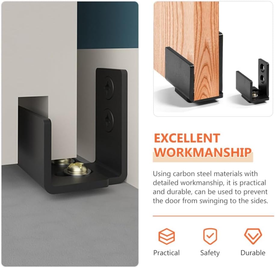ya 26 10.21 baidi 2 PCS Wall Guide Groove Stopper Barn Sliding Door Hardware Guides