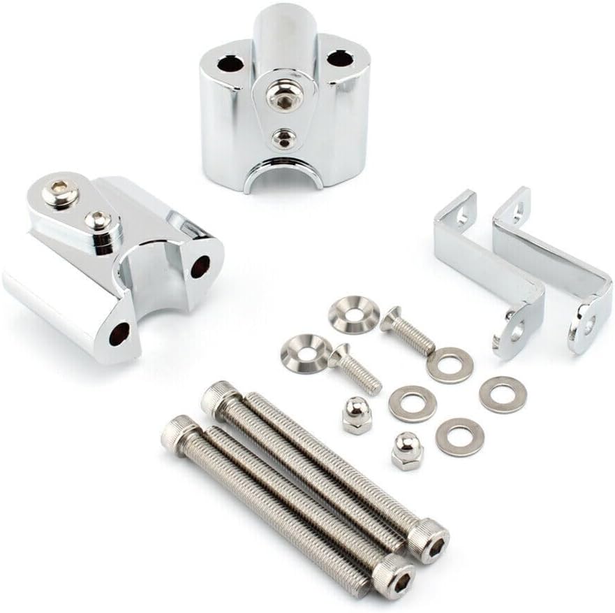 ya 4 8.8.2 Silver Motor Handlebar Risers Handle Bar Lift Clamp Adapters for for BMW R18