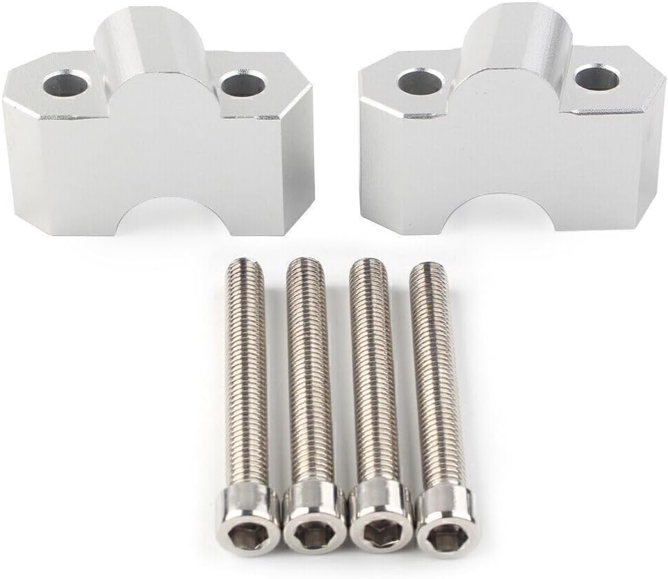 ya 4 8.8.2 Handlebar Riser Clamp Fit for Kawasaki Z750 2004-12 Z1000 2003-16 Chrome Motorcycle