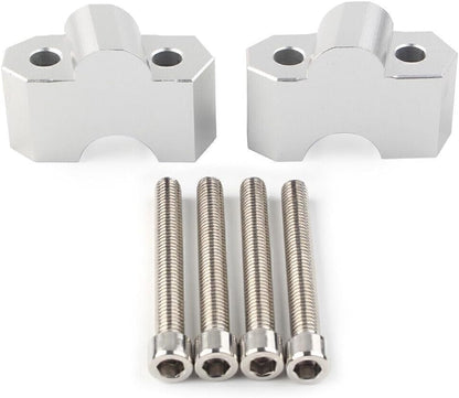 ya 4 8.8.2 Handlebar Riser Clamp Fit for Kawasaki Z750 2004-12 Z1000 2003-16 Chrome Motorcycle
