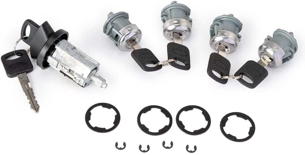 ya 11 9.14 baidiIgnition Cylinder & 4 Door Lock Set 703369 for Ford Econoline Van E150 E250 E350