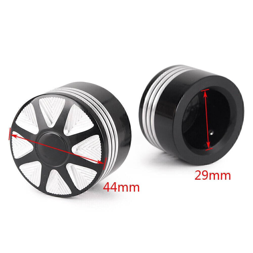 ya 9 10.24 Pair Front Axle Nut Cover Bolt Kit Fit Harley 2008-later Dyna Touring and T