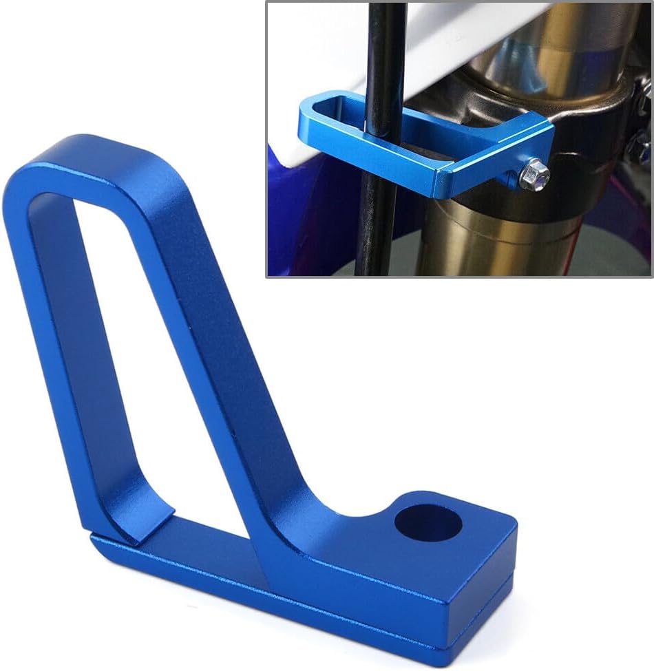 ya 10 9.16 zhengce Blue CNC Brake Line Hose Clamp Cable Guide for Yamaha YZ125/250 04-20 YZ250