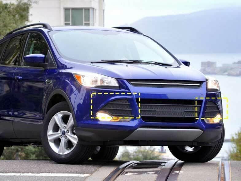 ya 4 8.24 baidi for Ford Escape Kuga 2013-2016 Front bumper fog lamp assembly LED fog lamp 2 pcs 