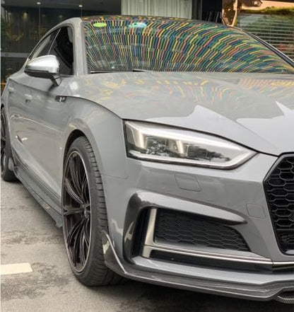 ya 2 8.15 Carbon Fiber Front Fog Lamp Eyebrow Eyelid Cover Suitable for Audi A5 S5 2017-2019