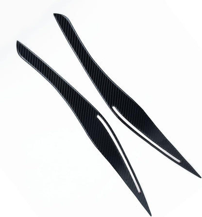 ya 4 8.14 New Carbon Fiber Headlight Eyelid Eyebrow Cover for BMW E90 E91 328i 335i 09~12
