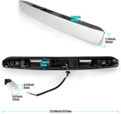 ya 10 9.16 baidi FIt for Nissan Pathfinder 2013-2020 Chrome Handle Finisher Garnish Molding Tailgate