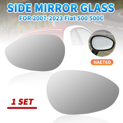 ya 11 9.14 baidi2x Wide Angle Wing Mirror Glass Left & Right for 2007-2024 for Fiat 500 500c Heated