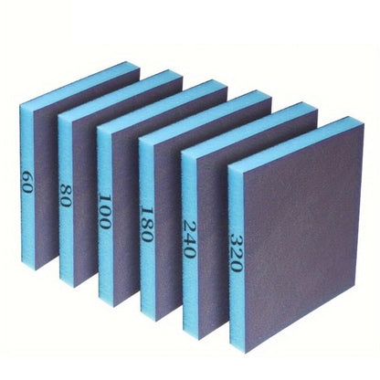 ya 26 10.21 baidi 6Pcs Sanding Sponge 60 80 100 180 240 320 Grit Sanding Block Sanding Paper Block