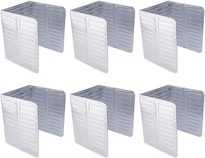 ya 4 8.10 6 Pcs Anti-Splash Oil Baffle Backsplash Protector Aluminum Guards
