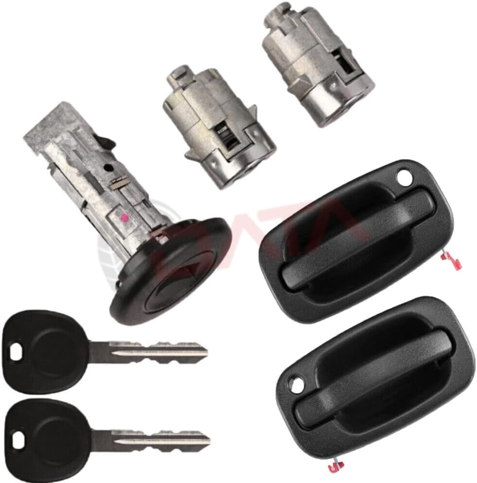 ya 5 8.10 Exterior Door Handle & Lock Cylinder for 2001-2006 GM Chevy for Silverado Tahoe