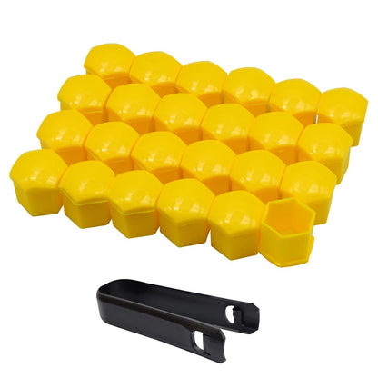 ya 10 9.16 baidi 24pcs 21mm Car Wheel Nut Lug Cover Auto Hub Screw Caps Bolt Rims Tire W/Tool