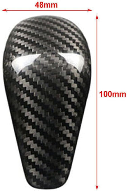 ya 4 8.14 for Audi A6 2016-2018 /A7 2015-2018 BLK Carbon Fiber Gear Shift Knob Cover Trim