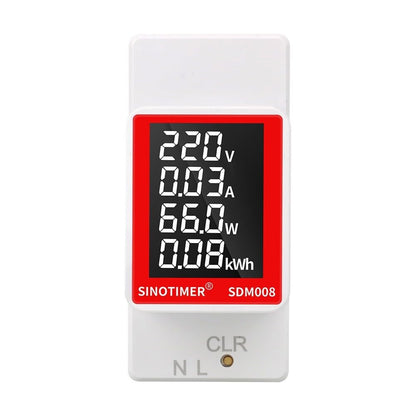 ya 16 10.20 baidi AC 50V~300V Din Rail Electricity Digital Power Energy Watt Voltmeter Ammeter