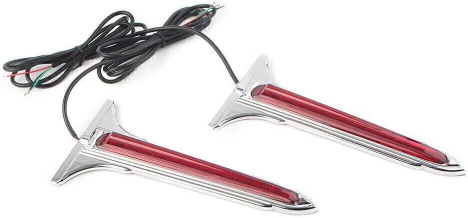 ya 10 9.16 zhengce Chrome LED Rear Saddlebag Brake Tail Light Red Lens for Harley Touring Road