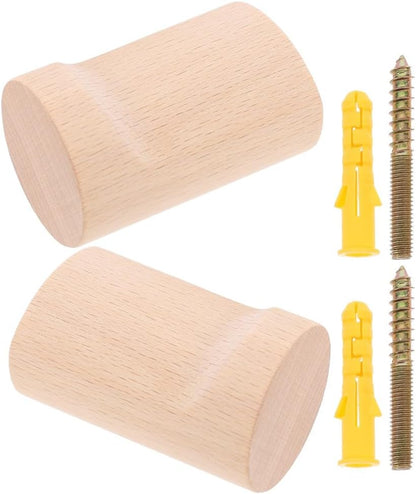 ya 26 10.21 baidi 2 Set Wooden Hook Hat Hooks Decorative for Hanging Coat Rack Hanger