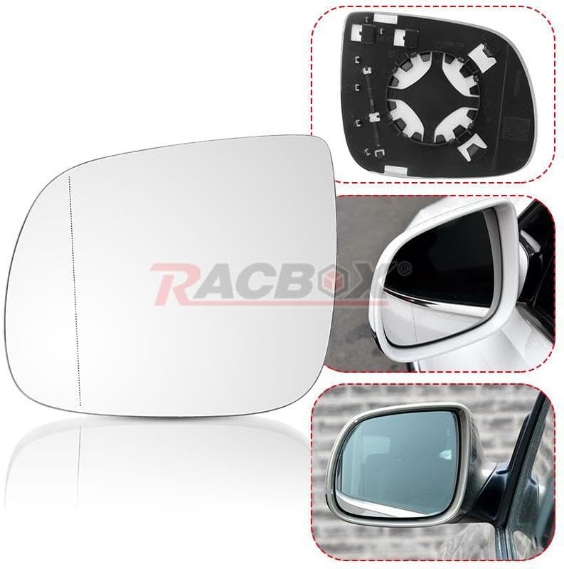 ya 11 9.14 baidiMirror Glass with Backing Heated for 09-17 for Audi Q5 2010-2015 Q7 Driver Left Side