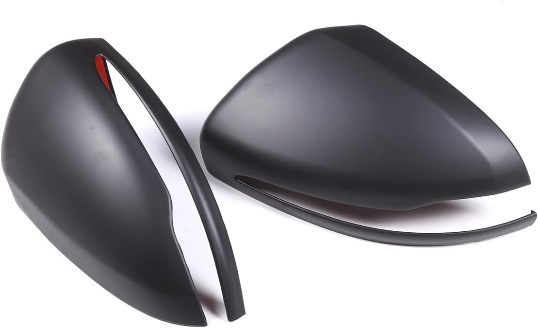 ya 11 9.14 baidi2-Pack Matte Black Rearview Mirror Cap Decoration for Mercedes-Benz C W205 E W213 GLC X253 S W222-