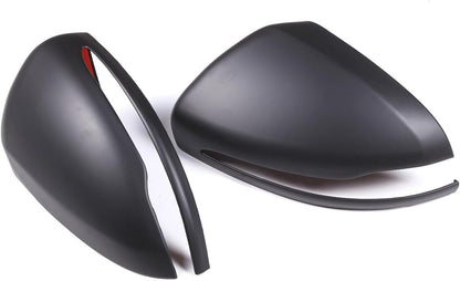 ya 11 9.14 baidi2-Pack Matte Black Rearview Mirror Cap Decoration for Mercedes-Benz C W205 E W213 GLC X253 S W222-