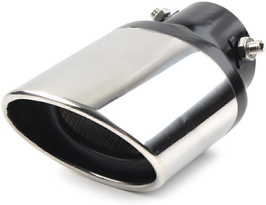 ya 14 9.20 zhengce Chrome Car Stainless Steel Rear Pipe Tail Muffler Tip Round Accessories-1