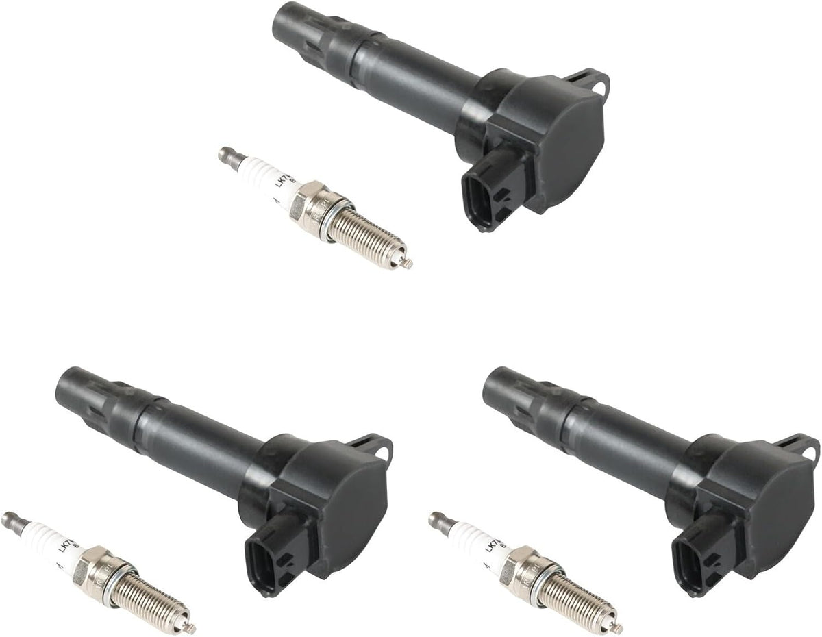 ya 9 10.24 3X Ignition Coil & Platnium Spark Plug for 2008-2015 for Smart Fortwo 1.0L L3 UF681