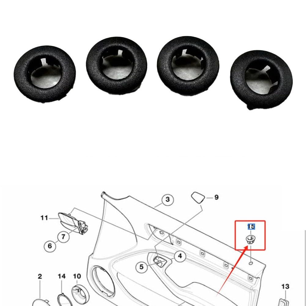 ya 23 10.7 baidi Door Lock Knob Ring for for BMW E46 3 Series 9804 ABS Material Easy to Use
