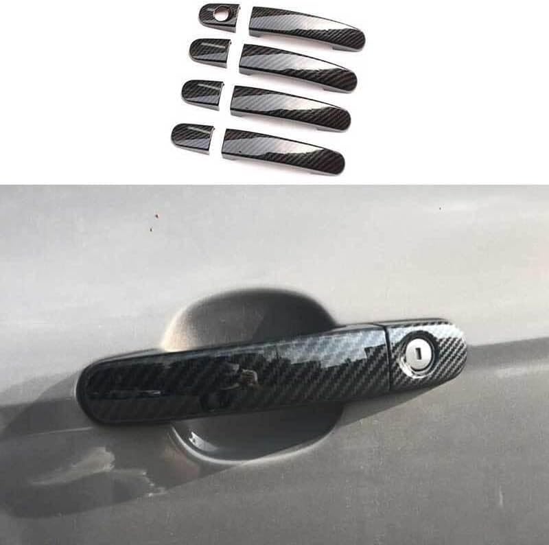 ya 2 8.15 Carbon Fiber Exterior Door Handle Cover Trim for Ford Ranger 2015-2022